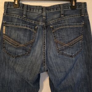 Men's Cinch Ian Fit Denim Jeans with Popular Tan Accents  33X36